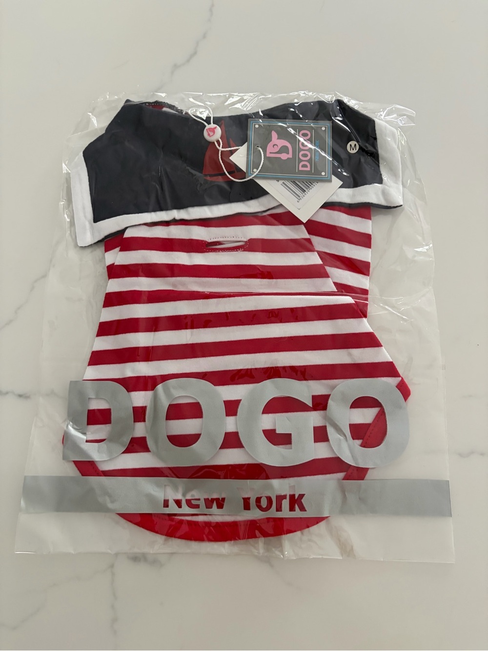 DOGO Pets Size M Red & White striped Sailor Boy/Girl Tank NY tee NWT - Picture 2 of 5